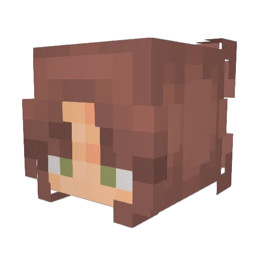 crush19 Minecraft avatar head, 3D render