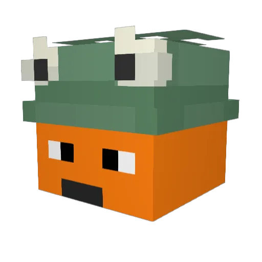 crustah Minecraft avatar head, 3D render