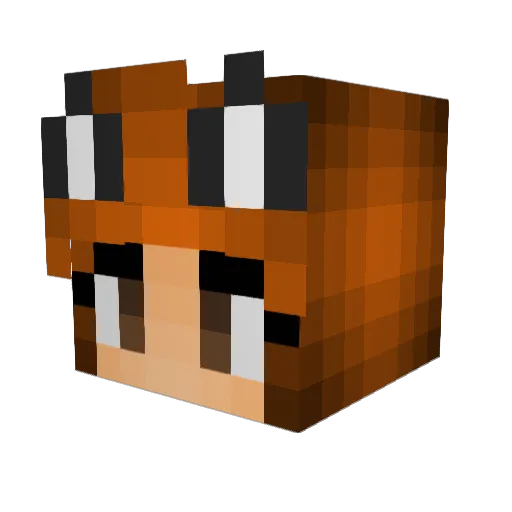 crustist Minecraft avatar head, 3D render