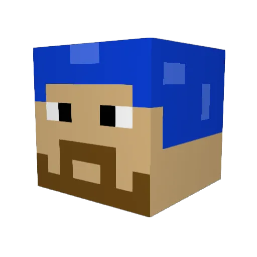 crustycarcar Minecraft avatar head, 3D render