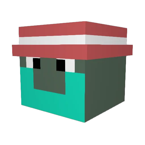 crux23 Minecraft avatar head, 3D render