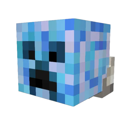 cruz07 Minecraft avatar head, 3D render