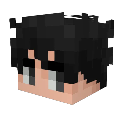 crvpv Minecraft avatar head, 3D render