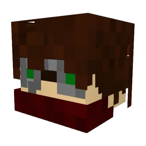 crwDragonBlood Minecraft avatar head, 3D render