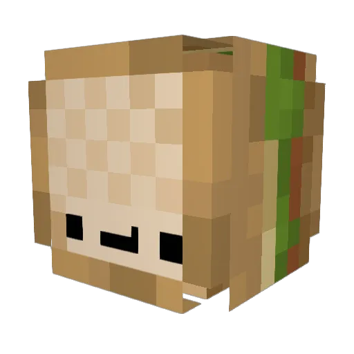 crxmmo Minecraft avatar head, 3D render