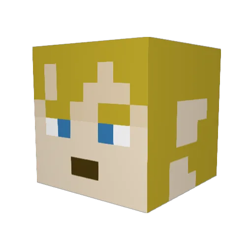 crxz6 Minecraft avatar head, 3D render
