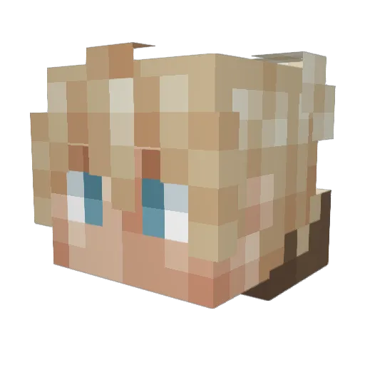 crxzymarv Minecraft avatar head, 3D render