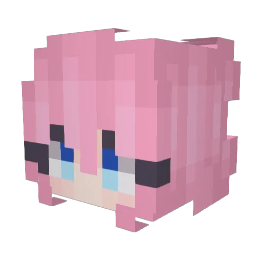 cryandyin Minecraft avatar head, 3D render