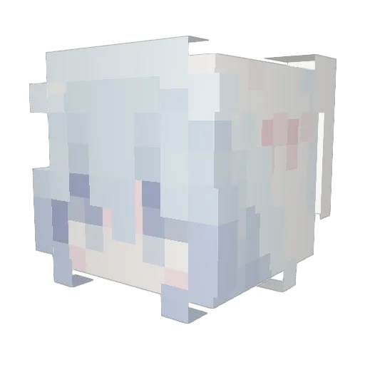 crybabiue Minecraft avatar head, 3D render