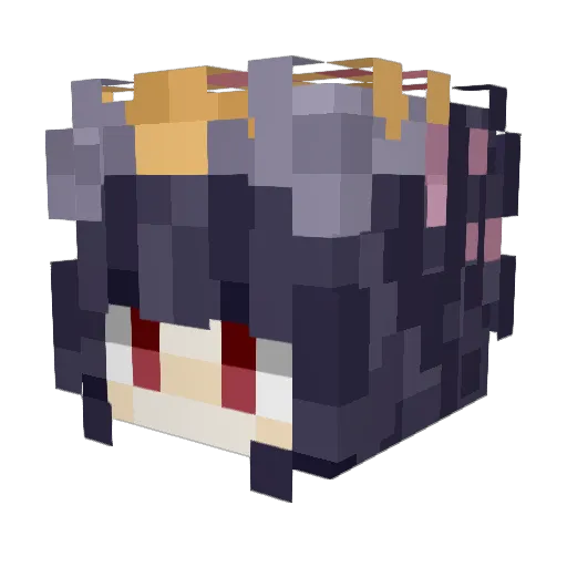 cryflake Minecraft avatar head, 3D render