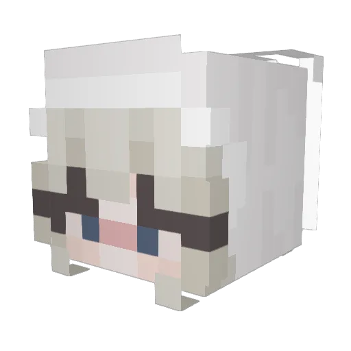 cryforcam Minecraft avatar head, 3D render