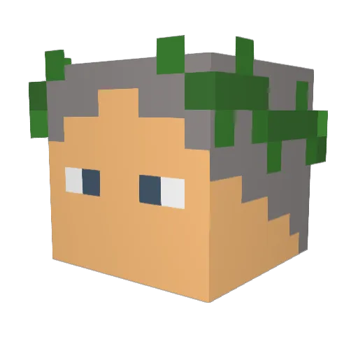 cryices Minecraft avatar head, 3D render