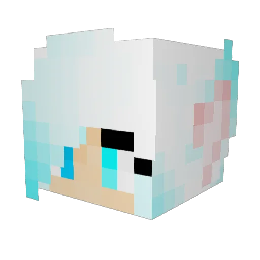 crying_skies Minecraft avatar head, 3D render