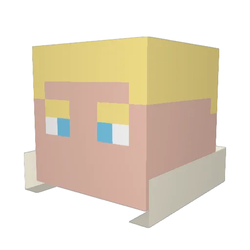 cryobrand Minecraft avatar head, 3D render