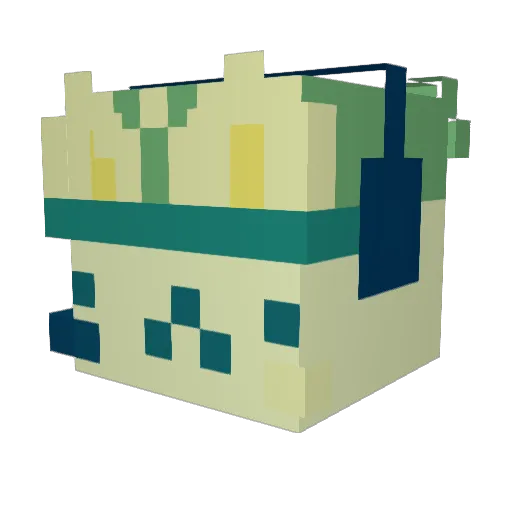 crypt_id Minecraft avatar head, 3D render