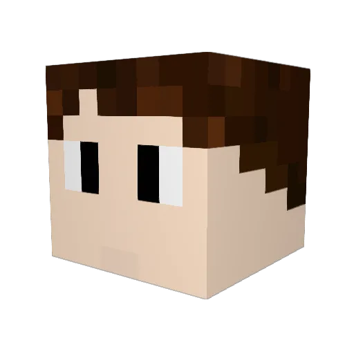 cryptic_banana Minecraft avatar head, 3D render