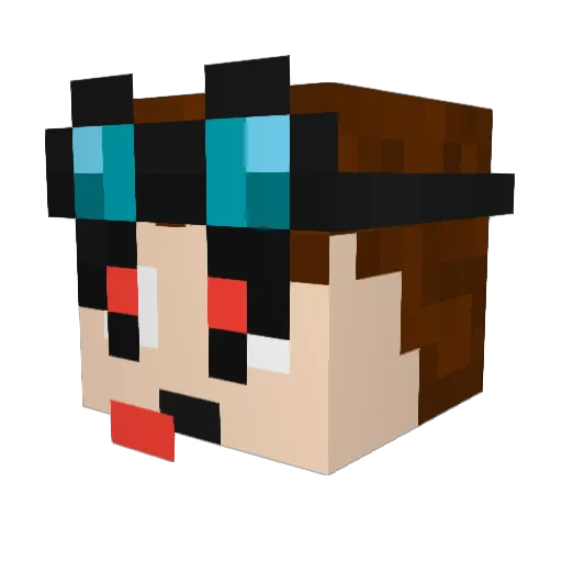 cryptic_cub3r Minecraft avatar head, 3D render