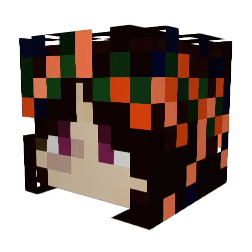 cryptidbard Minecraft avatar head, 3D render