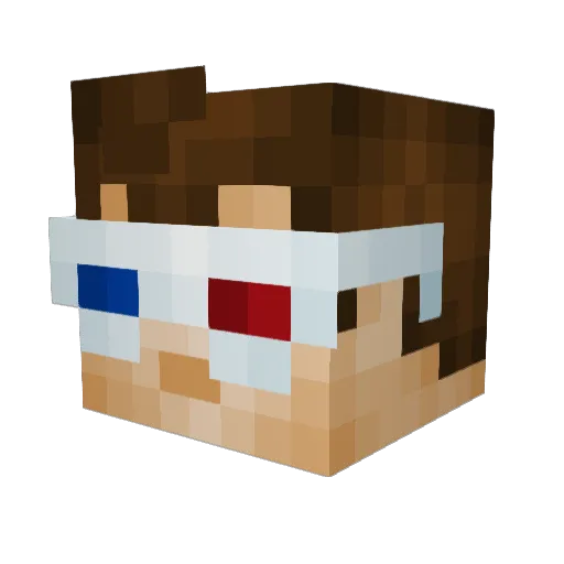 cryptixdev Minecraft avatar head, 3D render