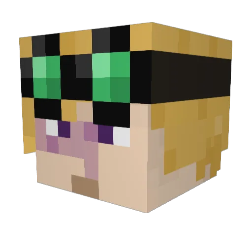 cryptokiller19 Minecraft avatar head, 3D render