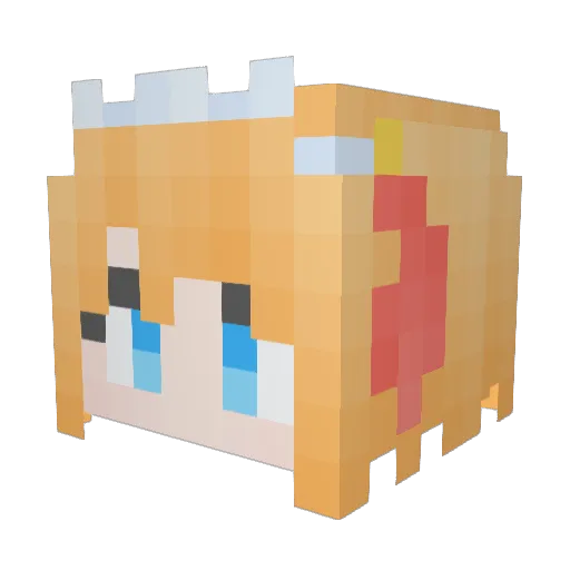 crystal0 Minecraft avatar head, 3D render