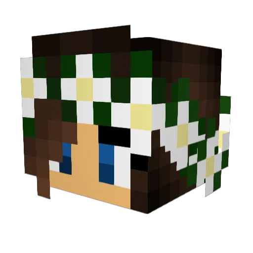 crystal12397 Minecraft avatar head, 3D render