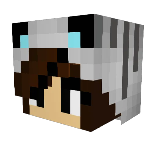 crystal22818 Minecraft avatar head, 3D render