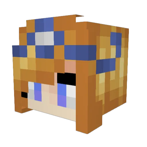 crystal33 Minecraft avatar head, 3D render