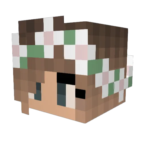 crystal_2007 Minecraft avatar head, 3D render
