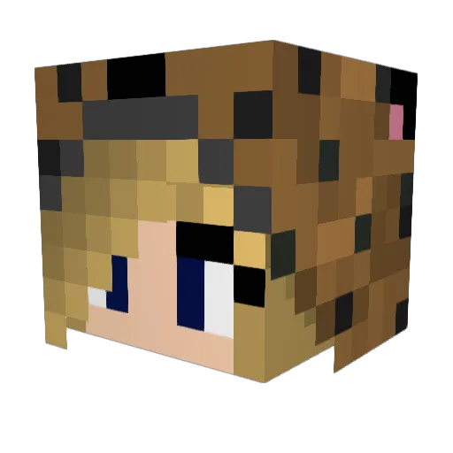 crystal_gamer4 Minecraft avatar head, 3D render