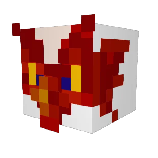 crystalballzj Minecraft avatar head, 3D render