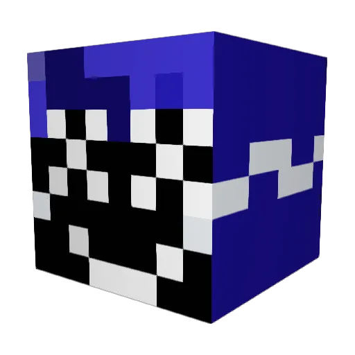 crystalbr Minecraft avatar head, 3D render