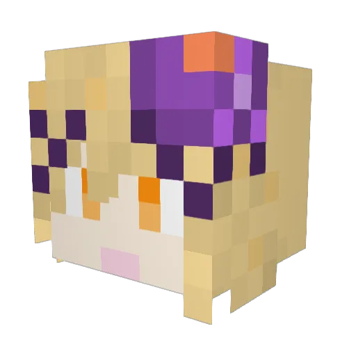 crystalcold Minecraft avatar head, 3D render