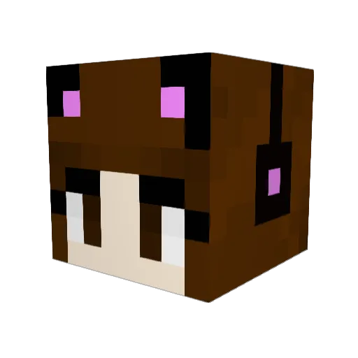 crystalcraft10 Minecraft avatar head, 3D render