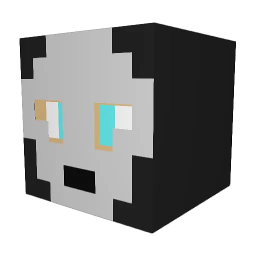 crystalcultures Minecraft avatar head, 3D render