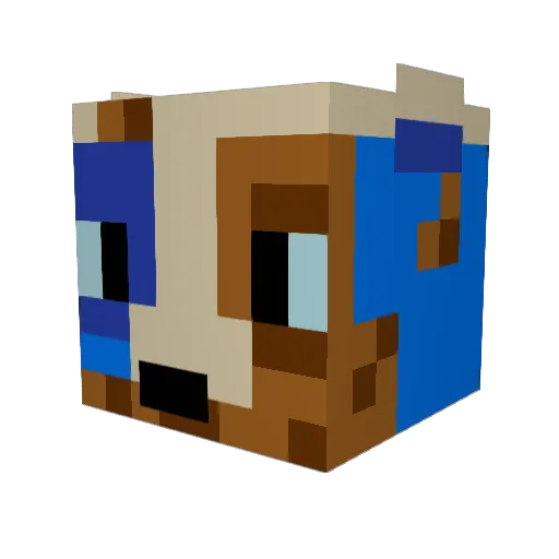 crystaldawgz Minecraft avatar head, 3D render