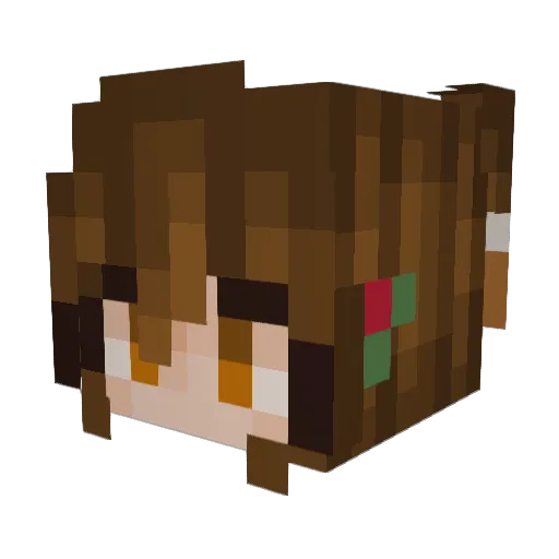 crystallyxoxo Minecraft avatar head, 3D render