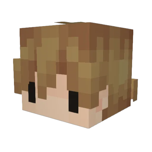 crystalous Minecraft avatar head, 3D render