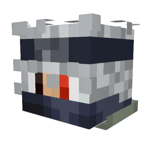 crystalspell Minecraft avatar head, 3D render