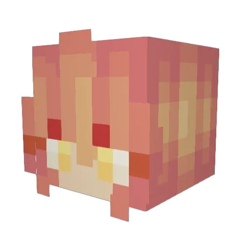 crystalsworldxx Minecraft avatar head, 3D render