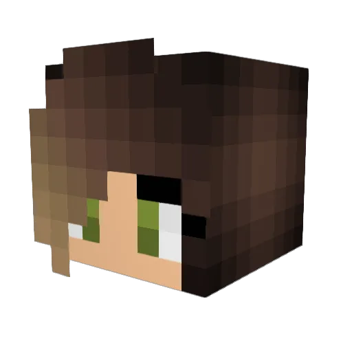 crystalwaters101 Minecraft avatar head, 3D render