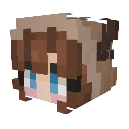 crystalwolf1109 Minecraft avatar head, 3D render
