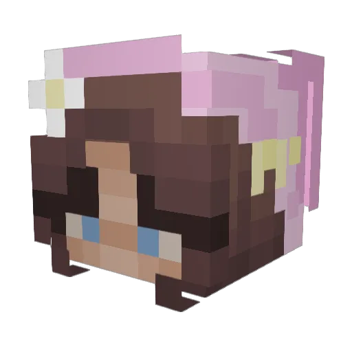 crywash Minecraft avatar head, 3D render