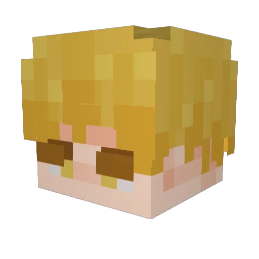 csMDenji Minecraft avatar head, 3D render