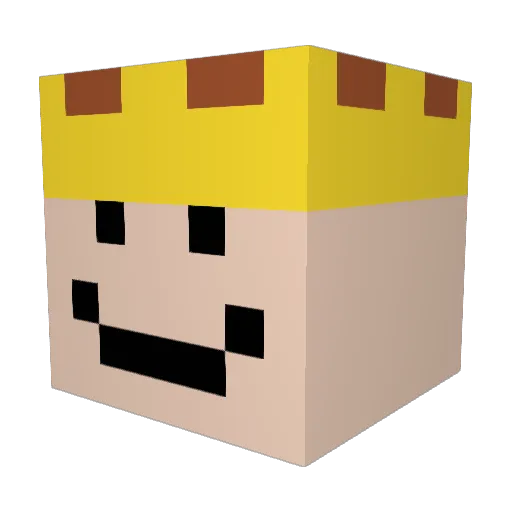csakamongus Minecraft avatar head, 3D render