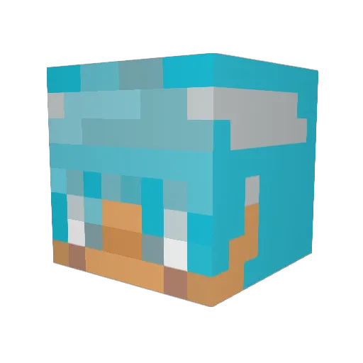 csbot Minecraft avatar head, 3D render