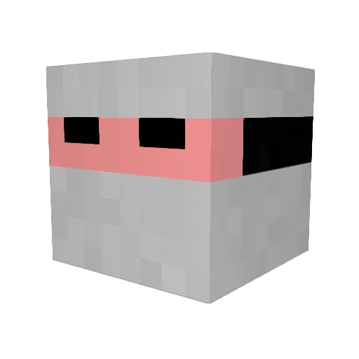 cseni Minecraft avatar head, 3D render
