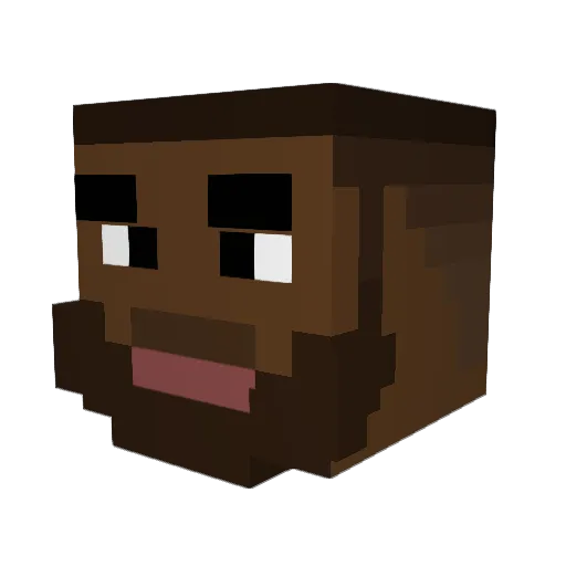csharp724 Minecraft avatar head, 3D render