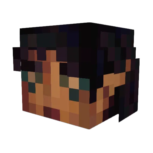 csjs Minecraft avatar head, 3D render