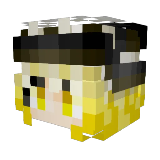 csjxjs Minecraft avatar head, 3D render